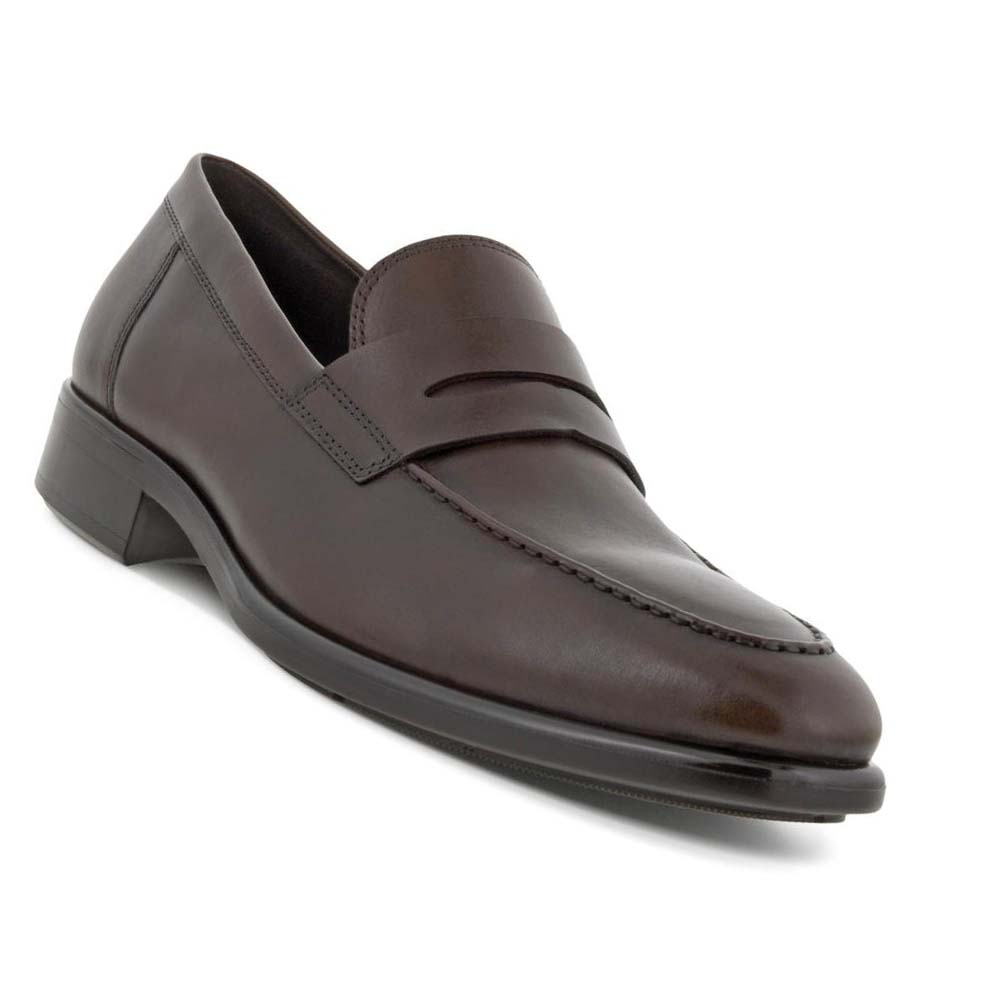 Ecco Citytray Penny Loafer Mokkasiner Herre Brune | NO 577ILH